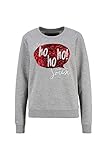 Gepeachte Oberseite SOCCX Damen Xmas Fun Sweatshirt mit Pailletten-Artwork