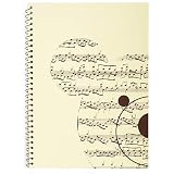 MAXCURY Cute Staff Paper Music Composition Notebook Blank Sheet Manuscript Paper 100 Pages Notebook