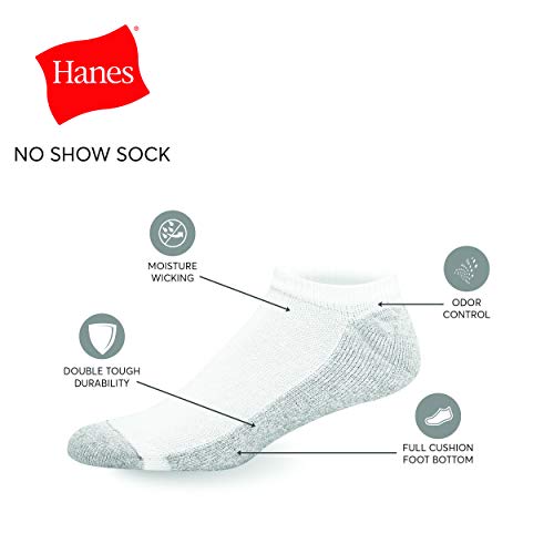 Hanes Men's Double No Show Socks 12-Pair Pack, Available In Big & Tall #TOP2