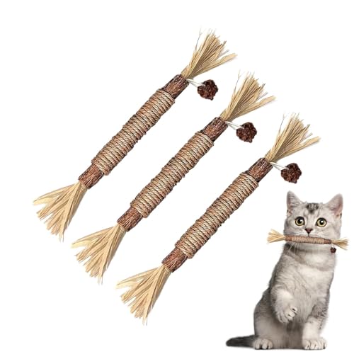 s Silvervine para gatos,Juguete para gatos Silvervine - Palillo para masticar Silvervine - Juguete para gatos Silvervine, s Silvervine naturales para gatos, bolas de jaula de Silvervine naturales y bo