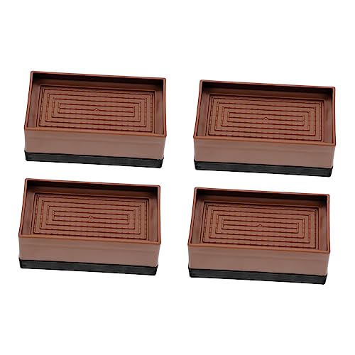 HOODANCOS 4pcs Non- Furniture Risers Height Pads for Sofas Beds Tables Sturdy Leg Elevators for Enhanced Storage Easy Cleaning TPU Material