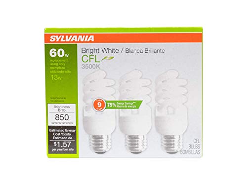 image for Sylvania 13W CFL T2 Spiral Light Bulb, 60W Equivalent, 850 Lumens, 350