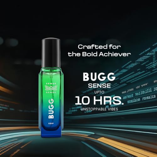 Image of BUGG Sense By Riya Perfume for Men | 20 ml | Long Lasting | Leathery, Oud & Saffron Scent | Ideal Gift For Men | Fragrance Spray | Eau De Parfum