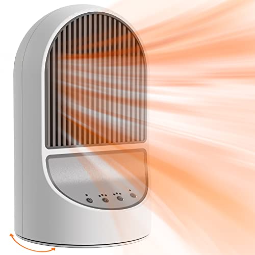 Mostop 1200W radiateur soufflant, PTC céramique radiateur soufflant économe en énergie silencieux avec minuterie, protection contre la surchauffe et le basculement, pour le bureau, le salon Cover
