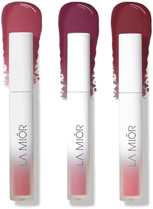 LAMIOR Long-Lasting Juicy Lip Stain | Pack of 3 | 16-Hour Stay, Transfer-Proof, Gel-to-Oil, Plumping, Hydrating | Shade: Spicy Autumn