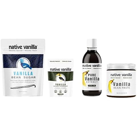 Native Vanilla – Bakers Kit - All Natural Vanilla Bean Paste, Pure Vanilla Extract, Organic Vanilla Bean Sugar and 100% Pure Ground Vanilla Bean Powder (Combo Pack) – Made with Real Vanilla Beans Cover