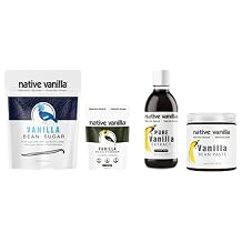 Native Vanilla Bakers Kit - All Natural Vanilla Bean Paste, Pure Vanilla Extract, Organic Vanilla Bean Sugar and 100% Pure Ground Vanilla Bean Powder Combo Pack Made with Real Vanilla Beans