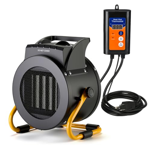 Aarcinhke 1500W Greenhouse Heater with Thermostat, 3 Modes