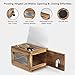 BWODYAY Wood Donation Box for Fundraising, Suggestion Box with Slot & Lock, Small Burnt Wood Tip Jar for Bar, School Voting, Office Event Supplies
