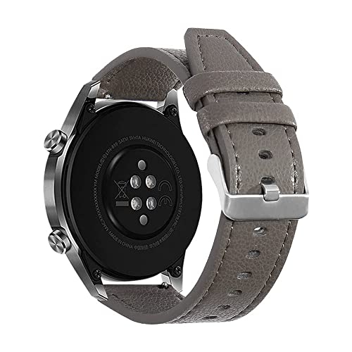 Coholl Bands Compatible with Huawei Watch Huawei GT 2e/ gt2 Pro/Watch GT 3 46mm/Watch 3 Pro 48mm Bands 22mm Quick Release Leather Pins Wristband Strap Compatible HUAWEI Watch 3 45mm,Gray