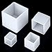 Price comparison product image 4 Pieces Square Resin Mold Cube Silicone Molds Resin Casting Molds for DIY Craft Making, 4 Sizes