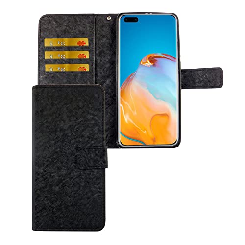 Étui Huawei P40 Pro clapet portefeuille noir König Design