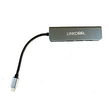 LINKCOOL USB-C to Multi-Port Hub, 4-in-1 USB C Adapter with 4 USB 3.0 Ports, Portable Aluminum USB Type C Hub for MacBook Pro/Air, iPad Pro, Laptop, and Other Type-C Devices