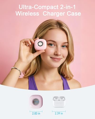 Cargador portátil Oura Ring 4 rosa con batería para 10 cargas completas de anillo 3