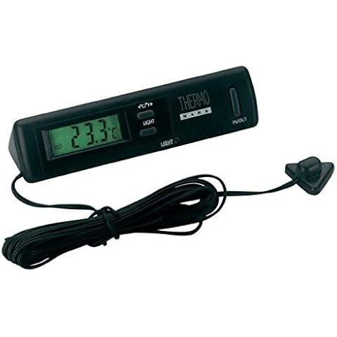 hr-imotion 10110101 digital thermometer for indoor & outdoor temperature [Incl. Batteries - 50C - + 70C (celsius & fahrenheit) 3m cable lenght backlit display freezing range self-adhesive] Cover