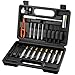 HORUSDY 19-Pieces Gunsmith Punch Set and Hammer with Brass, Hollow, Steel, Plastic Punches, Brass Punch for Gunsmithing Maintenance.