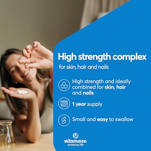 Biotin Hair Growth 10.000 mcg - with Selenium and Zinc - 365 Days Supply for Hair, Skin and Nails - 365 Vegan Tablets - German Quality - Vitamaze® - Image 3