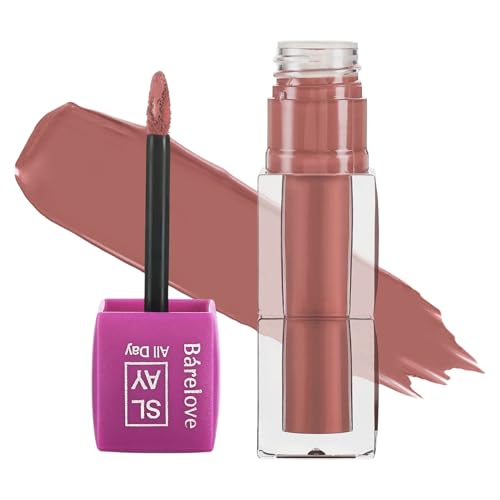Image of BARELOVE SLAY All Day Non-Drying Liquid Lipstick for Women with Matte Finish One Swipe Application | Highly Pigmented |Smooth Glide Formula | Long Lasting | Transferproof | 12 ml | 831-NUDE VALVET
