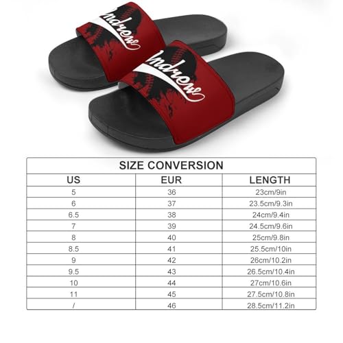 Custom Sports Slides Personalized Slippers - Baseball Sandals Quick Drying Softball Slippers Indoor Outdoor,Gifts for Men Youth Boy (Black,Style 33)2