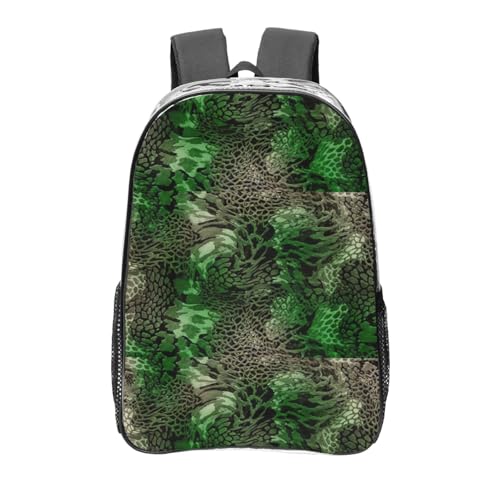 Grand sac à dos PVC transparent motif serpent pour homme femme voyage sport