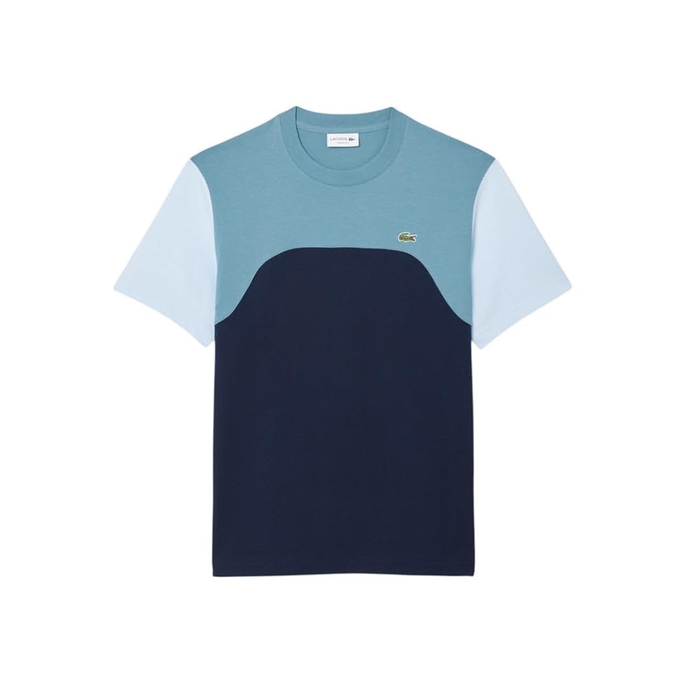 Lacoste Men's Classic Fit Colorblock T-Shirt, Navy Blue Lacoste Men's Classic Fit Colorblock T-Shirt, Navy Blue