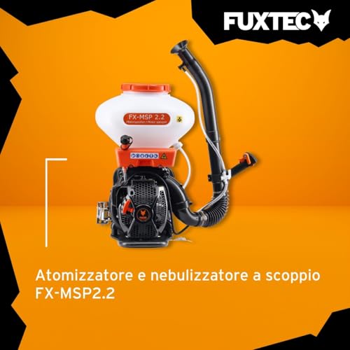 Spruzzatore Atomizzatore Chimico A Zaino Fuxtec - 2 Tempi - 2.95CV - Motore A Benzina - Capacità 26L - Diserbante - Fertilizzante - Sale Invernale - Protezione Piante - Polvere O Liquido - FX-MSP2.2 - 2