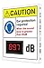 Accuform SCS605 Decibel Meter Sign,12 x 10 inch