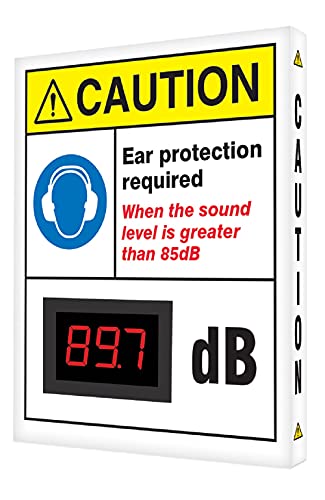 Decibel Meter Sign Accuform SCS605 plaque signalisation bruit 12 x 10 pouces