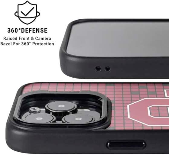 Skinit Kickstand Phone Case Compatible with iPhone 16 Pro - Officially Licensed University of Oklahoma Sooners Red Digi Design