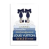 Stupell Industries Navy Blue Bow Heels Chic Glam Bookstack