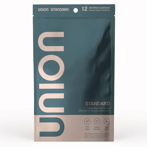 UNION Standard Condoms – Ultra-Thin Natural Latex, Lightly Lubricated, Vegan-Friendly,...
