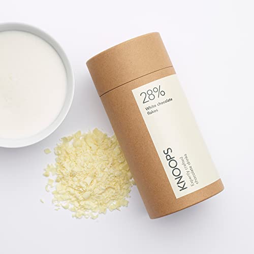 Knoops Luxury Hot Chocolate Flakes, 28% White Chocolate, Luxury Hot Cocoa, Luxurious Milky Treat with All Natural Ingredients | 250g (approx 7 servings)