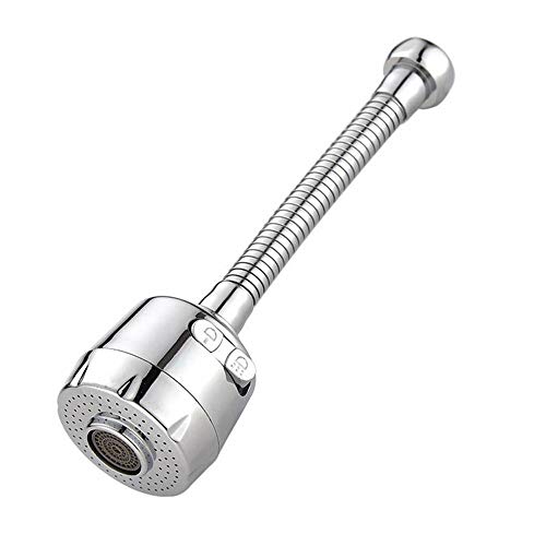 Volwco Rallonge de robinet de cuisine, aérateur de robinet pivotant à 360 degrés, double mode économie d'eau, tête de pulvérisation pour robinet circulaire 22 mm/24 mm Cover