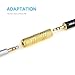 JEEUE 3.5mm TRS/TS Female to 3.5mm Female Stereo Adapter Coupler, Gold Plated Gender Changer Connectors Extend The Length of 1/8 Inch Cables -2PCS