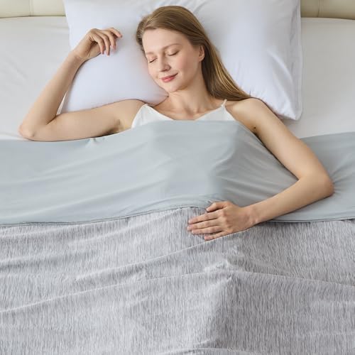 Image of Cooling Blanket Throw Size 50 inchx70 inch, Summer Lightweight Breathable Ice Blanket, Cooling Blankets for Hot Sleepers Night Sweats Adults Absorb Heat Keep Cool