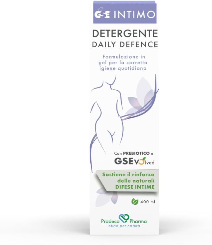 Prodeco Pharma GSE INTIMO Detergente Daily Defence 400 ML - Detergente Intimo in Forma di Gel a Base di Estratti Vegetali