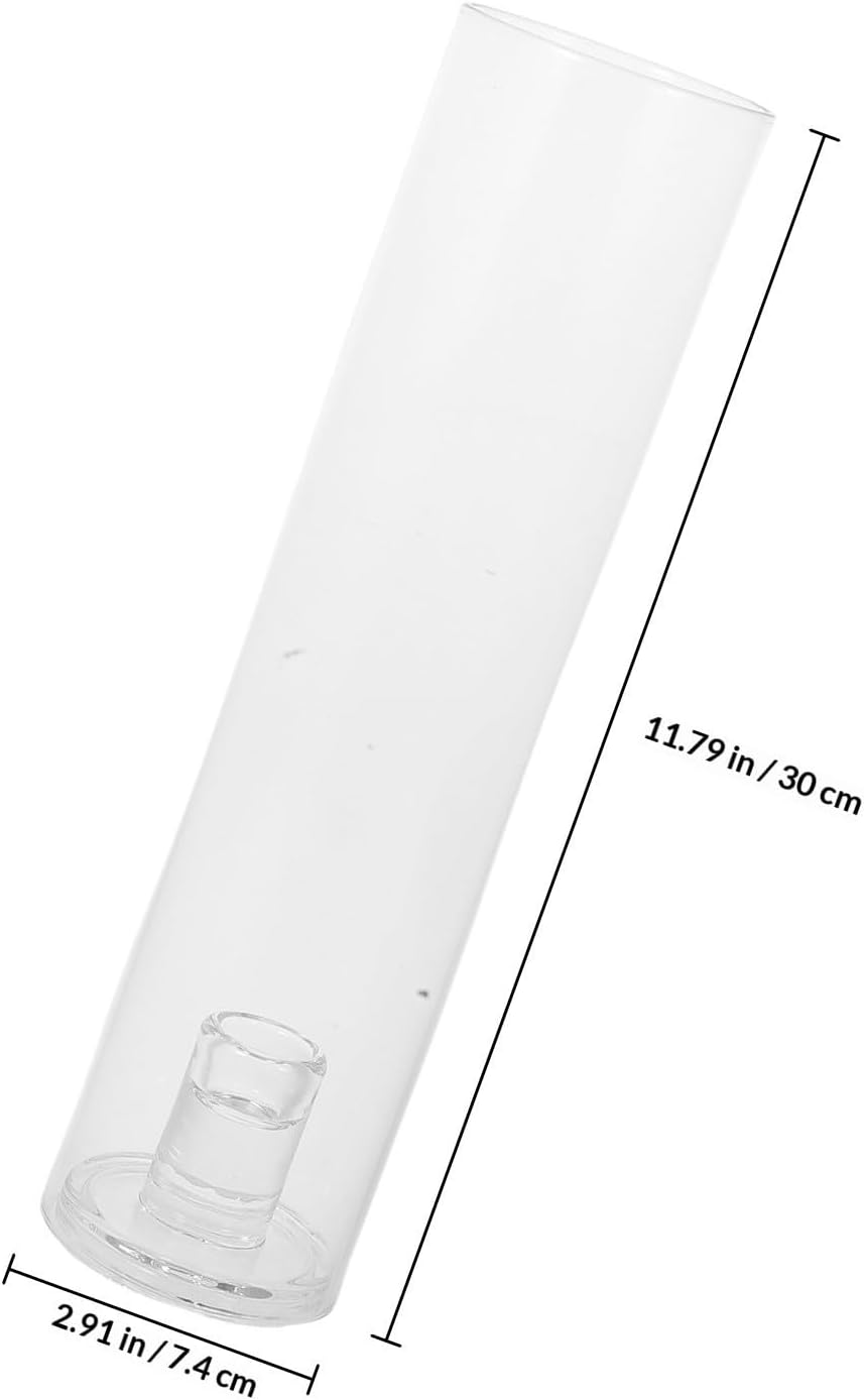 Glass Hurricane Candle Holder Large Taper Candlestick Holder with Windproof Cylinder Design and Stable Base and Birthday for Wedding, Birthday, and Home Decor Events