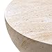 Empire Art Direct Double Hourglass Travertine Stone Finish Italian Design MgO Side Accent Table, Living Room, Bedroom & Office, 15.7x15.7 x18.5