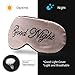 Silk Sleep Eye Mask for Women and Men Soft Ladies Ultra Lightweight Adjustable Strap Satin Eye Night Blindfold Eyeshade Cover for Full Night's Sleep, Travel and Nap Pink