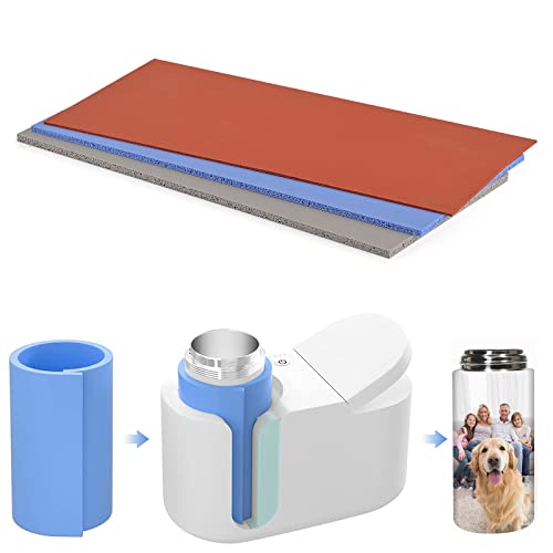 Sublimation Tumbler Wrap,Bwenky Compatible with Cricut Mug Press Tumbler Heat Press Machine 3 Thicknesses for Sublimation Tumblers Blanks Products Mug Press Attachment 10 x 5 Sublimation Wraps