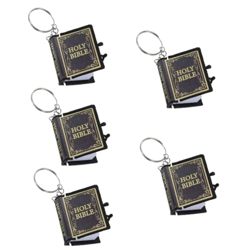 Porte-clés Biblique religieux avec véritable mini livre en papier pour fidèle
