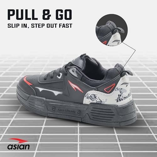 Image of ASIAN Lifestyle-02 Men's Stylish Sneakers | Comfortable Sporty Sneakers with PU Upper & Cushioned Insole | Ideal for Gym, Walk, Travel, & Casual Wear