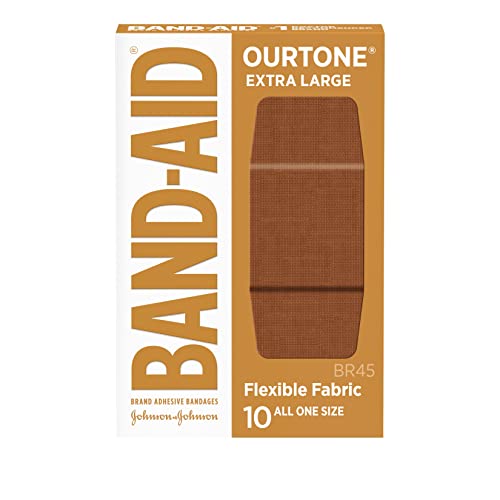 Band-Aid Brand Ourtone Adhesive Bandages, Flexible Protection & Care Of Minor Cuts & Scrapes, Quilt-Aid Pad For Painful Wounds, Br45, Extra Large, 10 Ct #TOP17