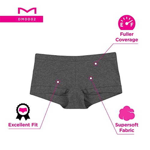 Maidenform Pack, Dream Lace Boyshorts, Cotton Panties For Women, 3-Pack, Black/Black/Black #TOP4