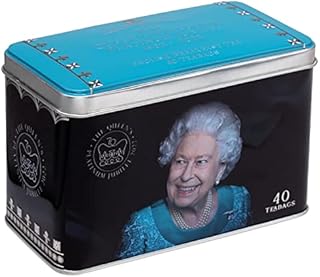 New English Teas Queen Elizabeth II Jubilee 2022 Commemorative Tea Tin with 40 English Breakfast Teabags