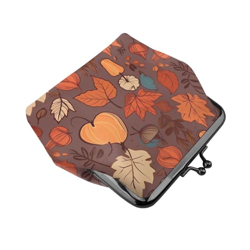 Porte-monnaie d'automne compact avec serrure à baiser idéal pour vos voyages