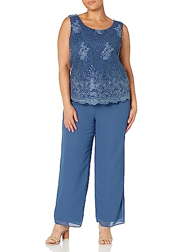 Le Bos womens Missy Size Embellished Shell and Jacket With Matching Pant3