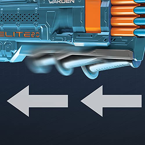 Nerf Elite 2.0 Blaster Warden DB 8 16 Fléchettes Officielles Tire 2 fléchettes d'un Coup Rail Tactique pour Personnaliser Tir à Pompe - vue 10