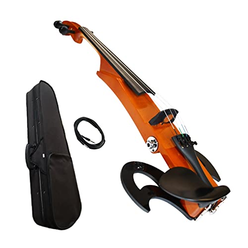 Estudante violino Cor Laranja Bege Sólido Violino De Estudante Tamanho 4/4 Violino Elétrico Feito À