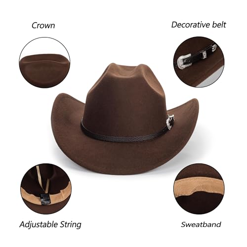 La Mejor Selección de Sombreros cowboy para Hombre favoritos de las personas. 21 Sombreros cowboy para Hombre marca MUGANYI (2)